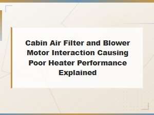 Cabin Air Filter and Blower Motor Interaction Causing Poor Heater Performance Explained